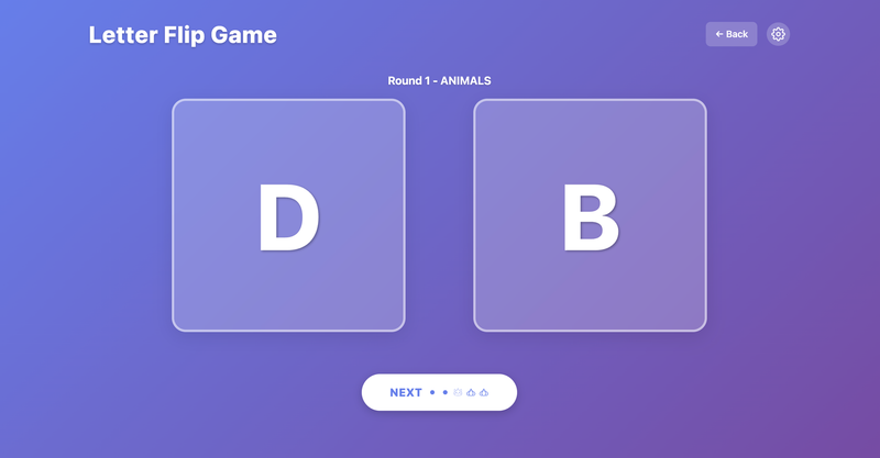 Letter Flip Game screenshot